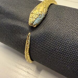 Snake Design Bracelet, Bangle Bracelet, Gold Finish